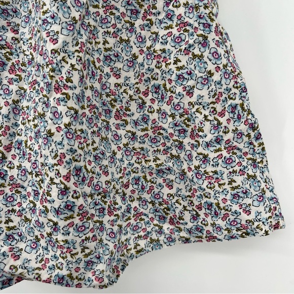 Shabby Chic Medium Floral Flowy Lined Cotton Mini Casual Comfy Stretch Skirt - Picture 2 of 11